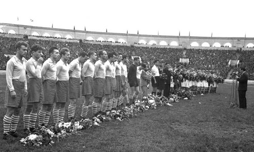 1954 год. Товарищеский матч. Спартак Минск - Сборная Варшавы