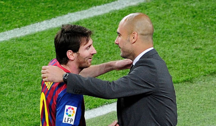 Лионель Месси и Хосеп Гвардиола