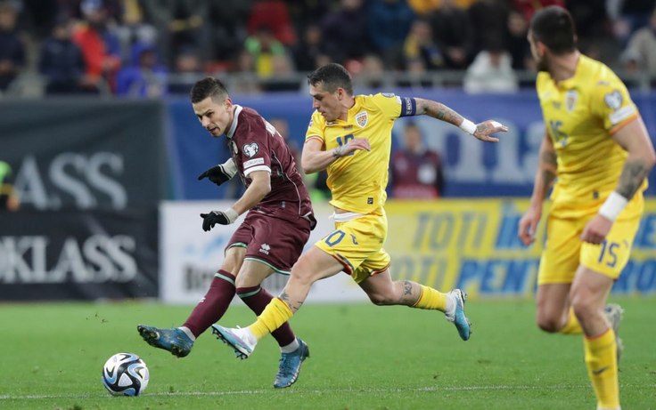 Румыния - Беларусь - 2:1. Владимир Хващинский. Фото - abff.by