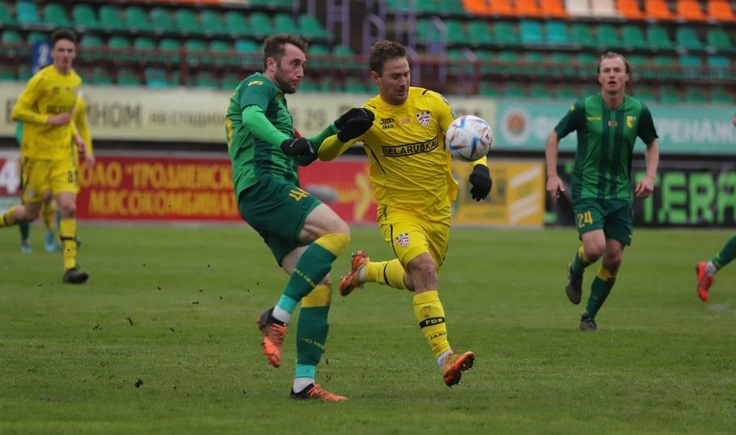 ЧБ-2023. Неман - Шахтер. Алексей Легчилин и Максим Скавыш. Фото ФК Шахтер