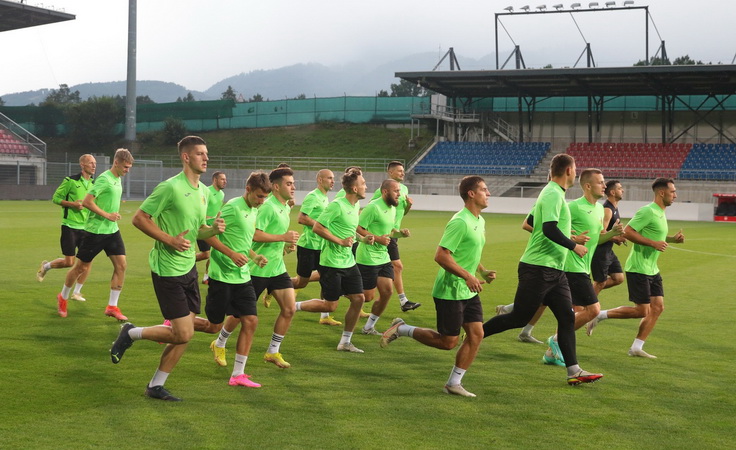 Тренировка "Немана" перед матчем с "Вадуцем". Фото ФК "Неман"
