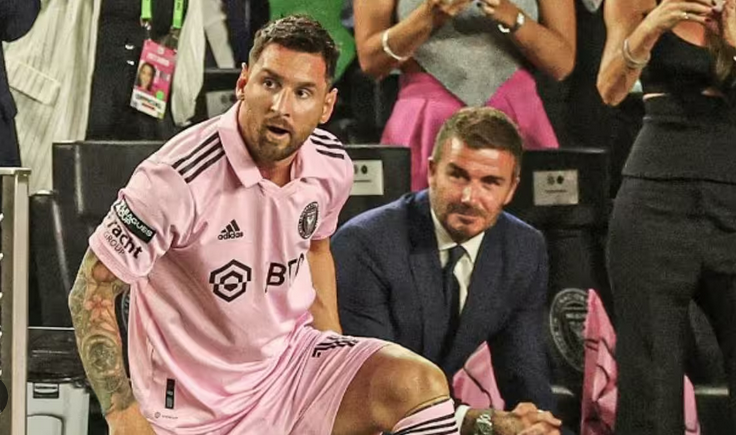 Лионель Месси и Дэвид Бекхэм