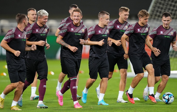 Тренировка сборной Беларуси. Фото БФФ