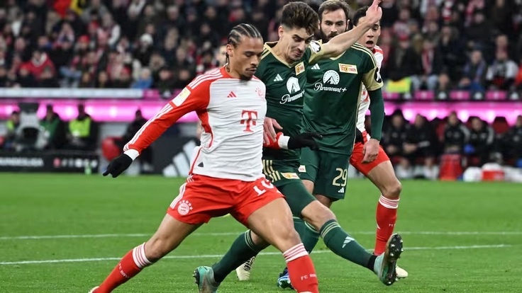 Германия, 13-й тур. В перенесенном матче "Бавария" одолела "Унион" и сократила отставание от "Байера" до 4 очков