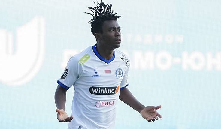 ЧБ-2024. 1-й тур. Динамо Мн - Сморгонь - 5:0. Рэймонд Адеола. Фото ФК "Динамо-Минск"