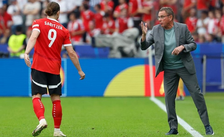 ЕВРО-2024. Польша - Австрия. Ральф Рангник и Марсель Забитцер. Фото uefa.com