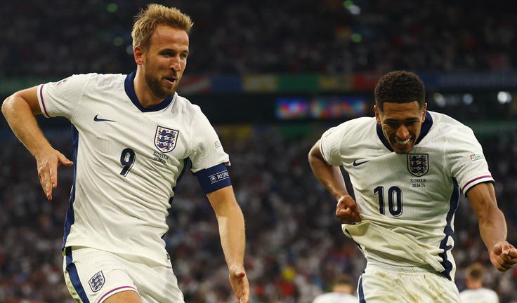 ЕВРО-2024. Англия - Словакия. Харри Кейн и Джуд Беллингем