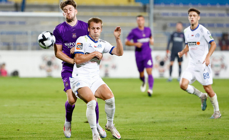 Лига Европы-2024/25. Раунд плей-офф. Динамо Мн - Андерлехт. Дмитрий Подстрелов. Фото hln,be