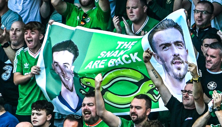 Баннер фанатов сборной Ирландии