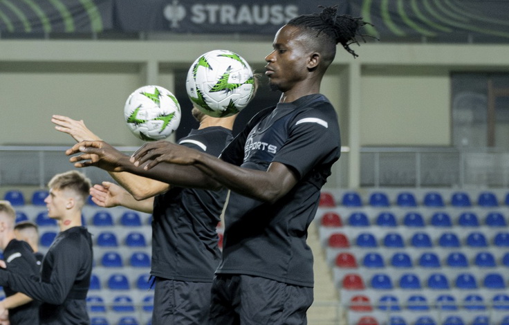 Тренировка минского "Динамо" перед матчем с "Хартсом". Фото ФК "Динамо" (Минск)