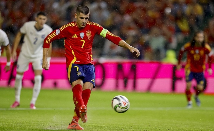 Лига наций-2024/25. 4-й тур. Испания - Сербия - 3:0. Альваро Мората