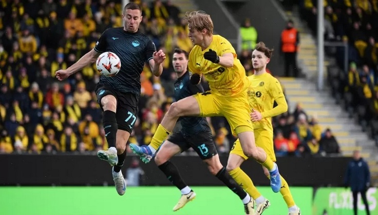 Лига Европы. 1/4 финала, первые матчи. "Лион" спас ничью в матче с "МЮ", "Лацио" в гостях уступил "Будё/Глимт" и другие матчи