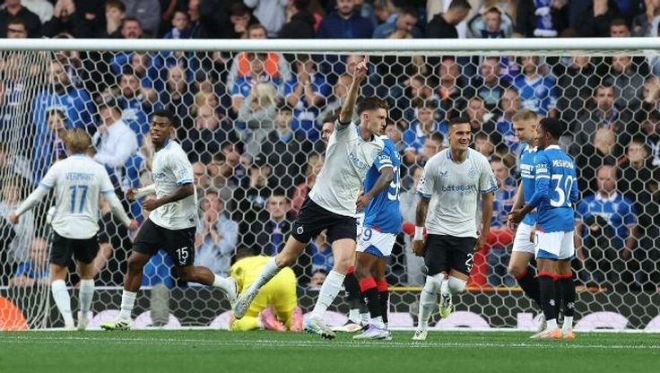 Лига чемпионов-2025/26. Раунд плей-офф, первый матч. Рейнджерс - Брюгге - 1:3