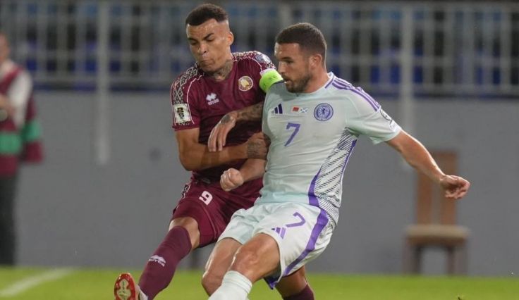 Макс Эбонг. Беларусь - Шотландия. Фото - АБФФ.