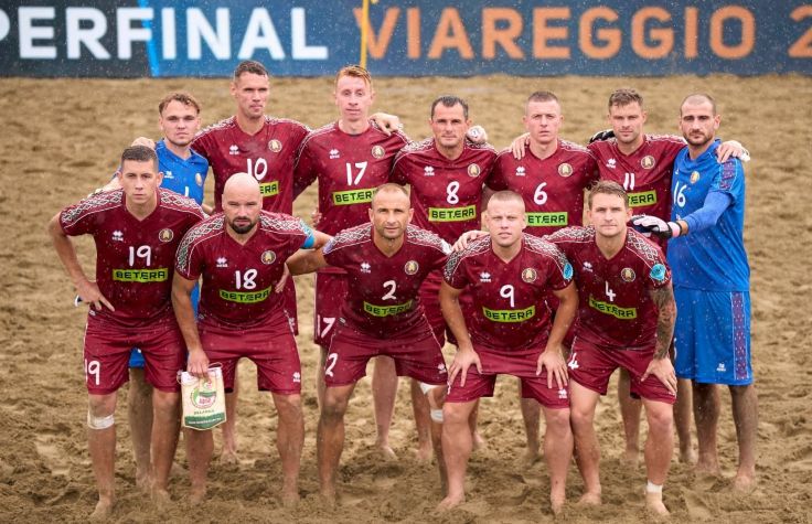 Сборная Беларуси по пляжному футболу. Суперфинал Евролиги 2025. Фото - beachsoccer.by