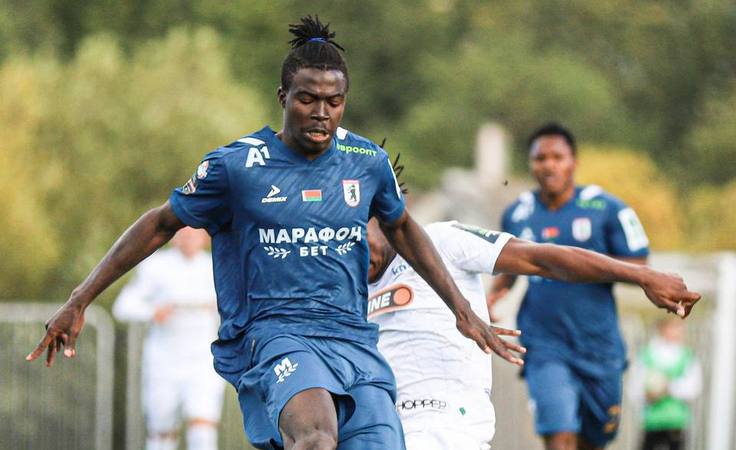 ЧБ-2025. 16-й тур. Сморгонь - Динамо Мн - 1:2. Мохамед Бамба. Фото ФК "Сморгонь"