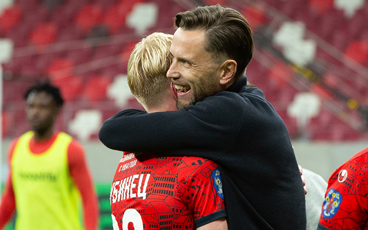 Илья Дубинец и Артем Челядинский. Фото ФК "Минск"