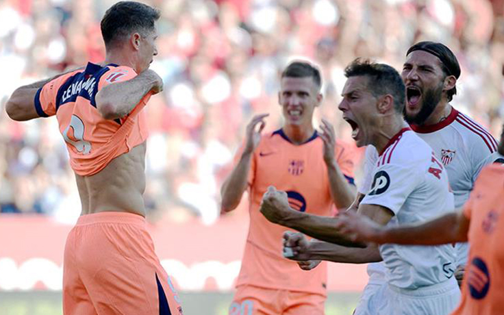 Чемпионат Испании (2025/26). Севилья - Барселона - 4:1. Роберт Левандовски и Сесар Аспиликуэта