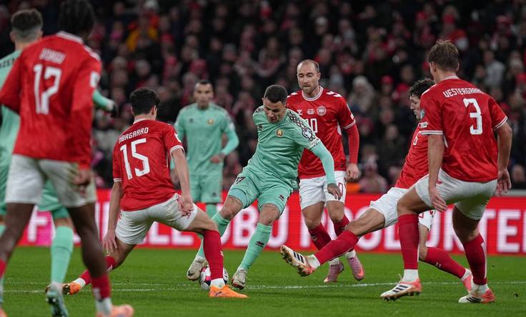 Квалификация ЧМ-2026. Дания - Беларусь. Фото АБФФ