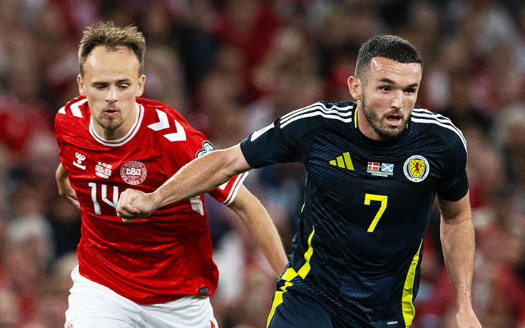 Отбор ЧМ-2026. Дания - Шотландия. Миккель Дамсгор и Джон Макгинн