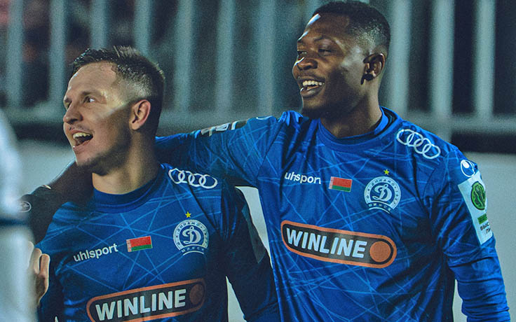 Алексей Вакулич и Фаваз Абдуллахи. Фото ФК "Динамо" (Минск)