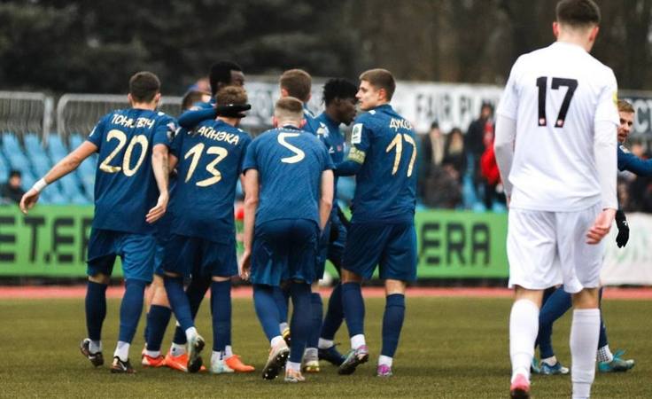 Стыковой матч за место в высшей лиге. Сморгонь - Белшина - 1:0. Фото ФК "Сморгонь"