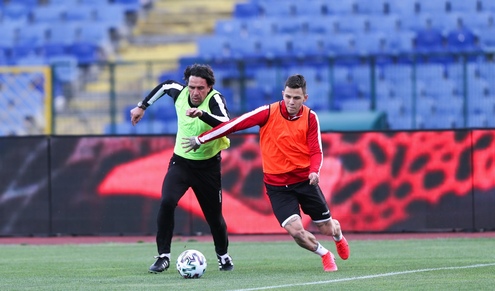 Тренировка сборной Беларуси в Софии