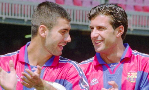 Хосеп Гвардиола и Луиш Фигу