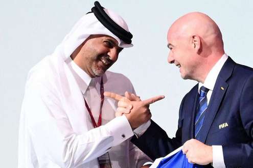 Джанни Инфантино и шейх Аль-Тани