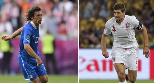 ЕВРО-2012. Англия - Италия. Пирло против Джеррарда. Фото daylife.com