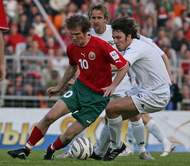 Беларусь - Словения. С мячом Александр Глеб