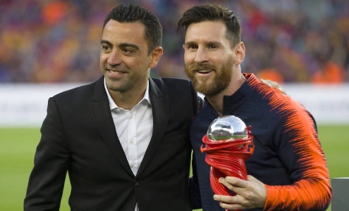 Хави и Лионель Месси