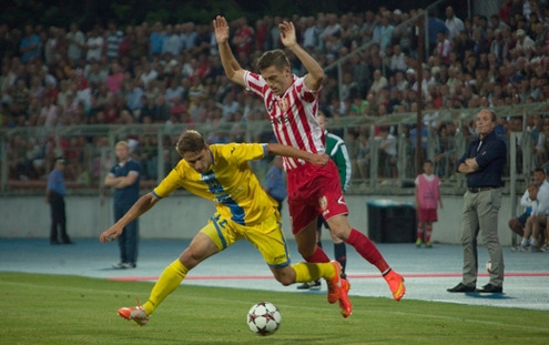 ЛЧ-2014/2015. Скендербеу - БАТЭ - 1:1. Фото fcbate.by