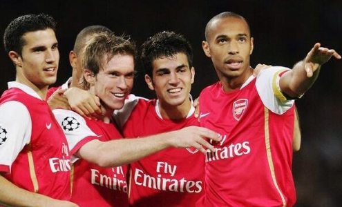 Робин ван Перси, Александр Глеб, Сеск Фабрегас и Тьерри Анри