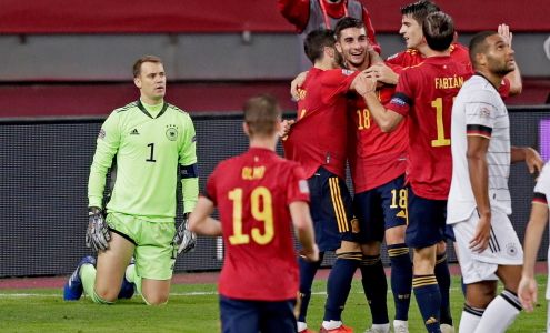 Лига наций. Испания - германия