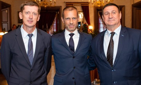 Юрий Вергейчик, Александер Чеферин и Владимир Базанов. Фото abff.by