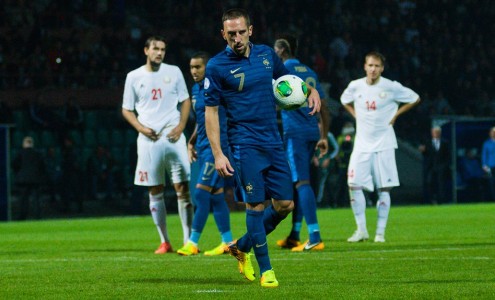 ЧМ-2014. Беларусь - Франция. Рибери. Фото Лявона Воўка.