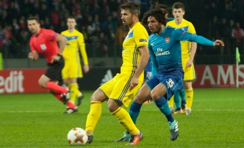 ЛЕ-2017/2018. БАТЭ - Арсенал - 2:4. Александр Володько. Фото - fcbate.by