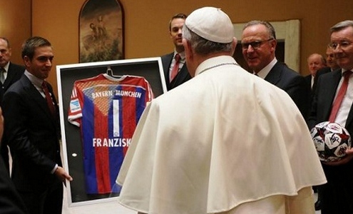 Встрече игроков "Баварии" с Папой Римским